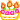 Birthday cake with burning candles
