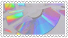 Stamp with a png of a broken CD on a white background