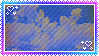 A stamp showing a blue sky with a VCR effect overlay, every once in a while flickering with static