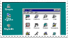 A stamp with a Windows 95 desktop